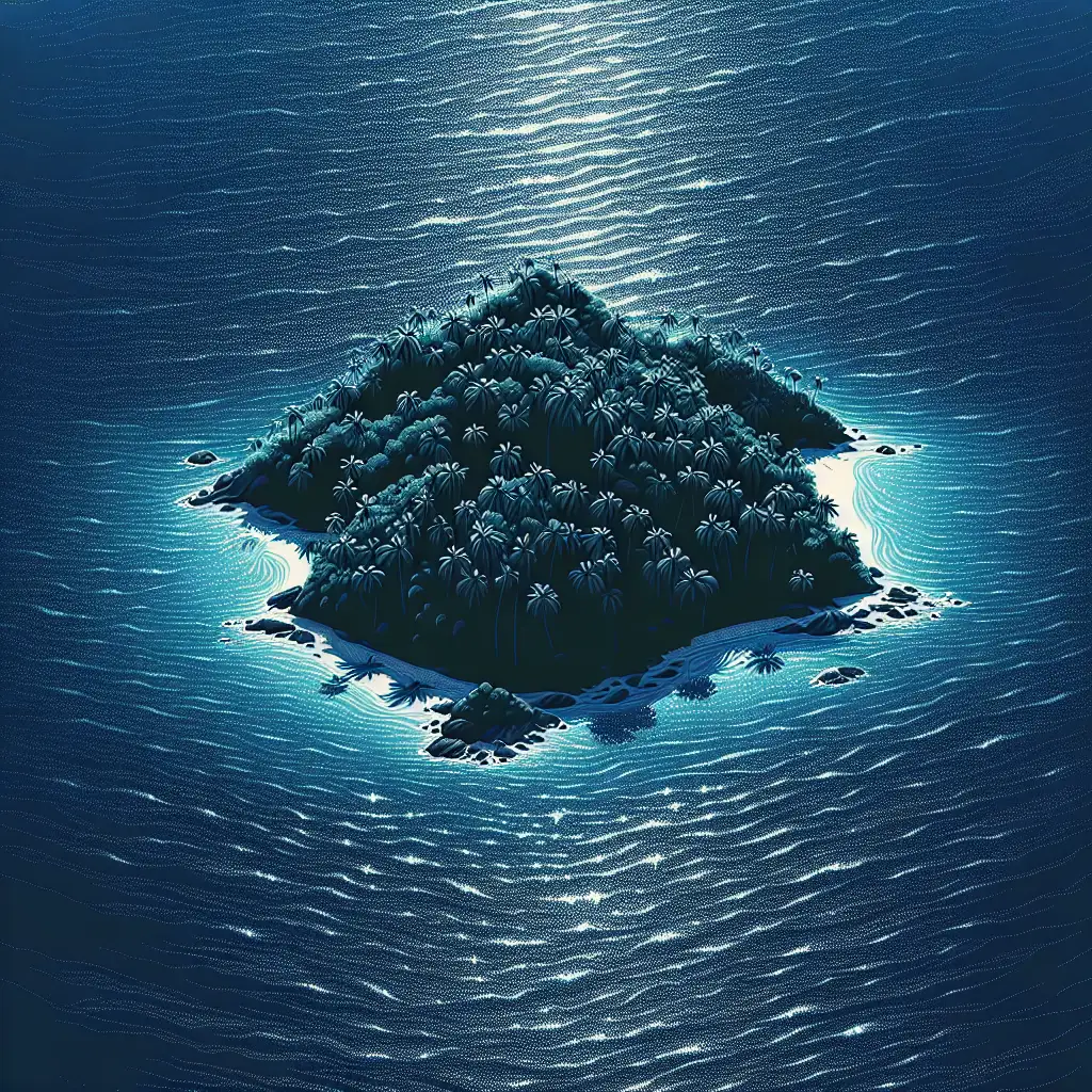 Surga Tersembunyi di Pulau dengan Lautan Biru Berkilau