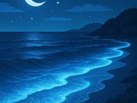 Fenomena Cahaya Laut di Malam Hari